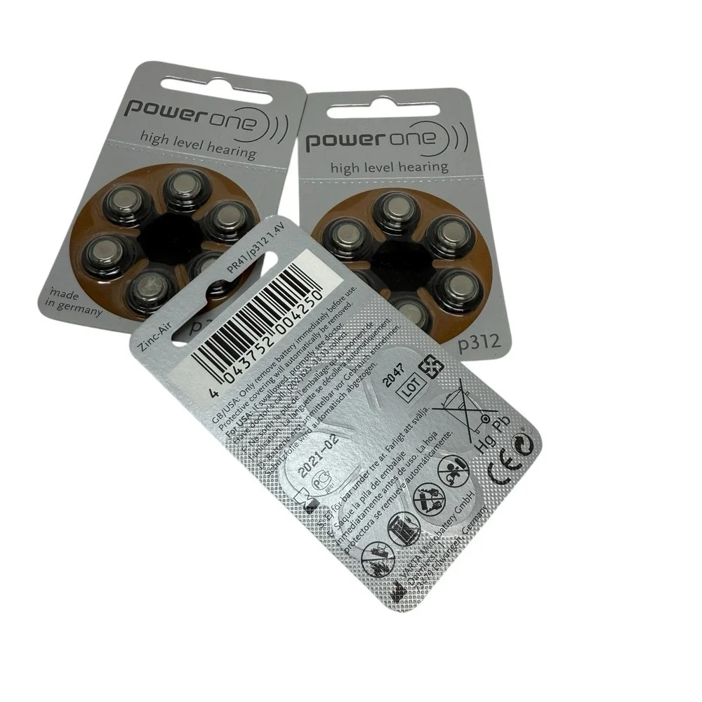 Power‎ One P312 Hearing Aid Batteries – Lot of 3 Packs – High-Level Hearing